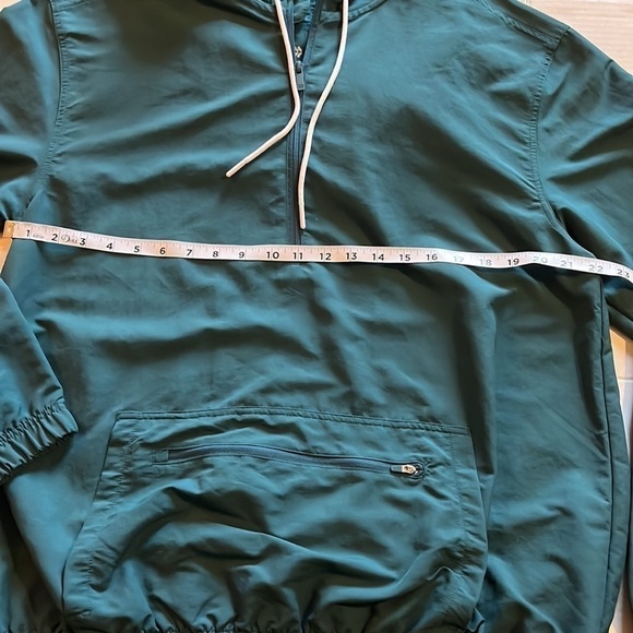 NWT-all in motion-M-teal green-hooded 1/2 zip lightweight, nylon jacket. - Picture 9 of 10
